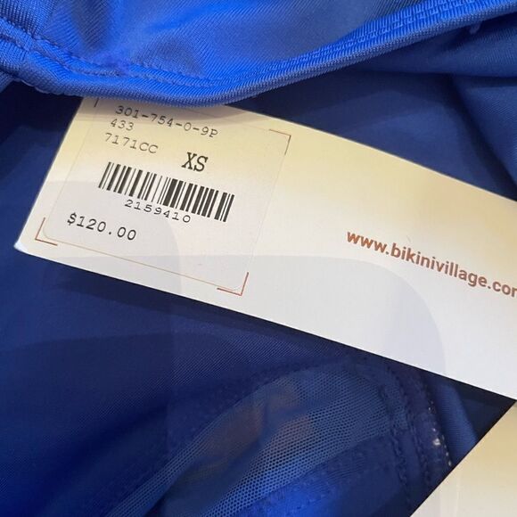 Bikini Village “my bikini story’ one piece bathing suit swim blue - Picture 7 of 7